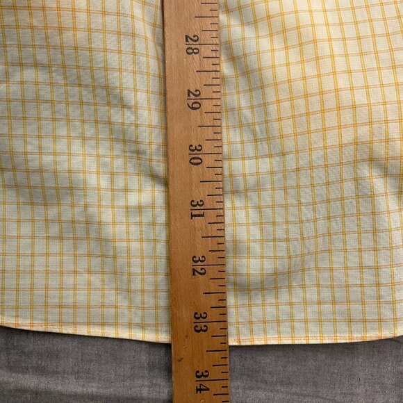 Brooks‎ Brothers 346 Shirt Men 17.5-4/5 Yellow Check OCBD Classic Non Iron VTG - Picture 8 of 10
